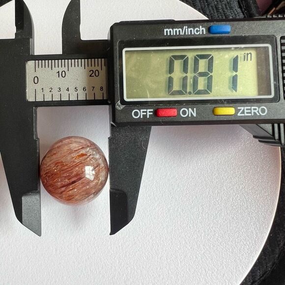 Golden Rutilated‎ Quartz Marble Sphere (#2) - Picture 5 of 13